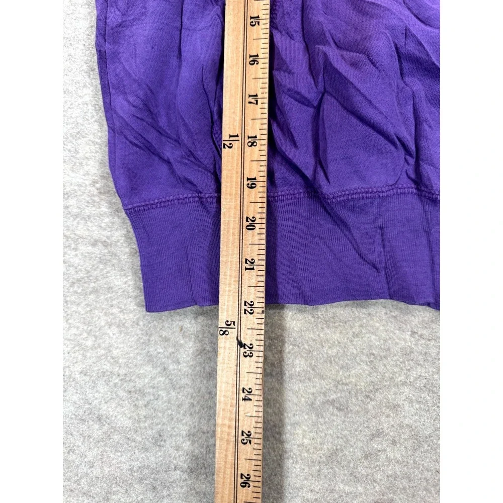 Nike Hoodie Womens Small Purple Just Do It Graphic Ribbed Trim Kangaroo Pocket